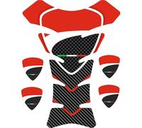 Adhésif de réservoir Protège-réservoir pour Ducati en résine + 4 badges Ducati Corse en cadeau - Rouge