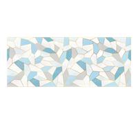 Adhésif déco vitre - dépoli privatif - vitrail bleu