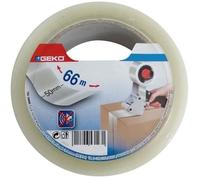 Geko Ruban Adhésif pour l'Emballage en Vrac, Transparent, 50mm x 66m