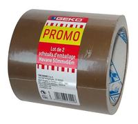 Adhésif emballage havane promo 50mmx66m lot de 2