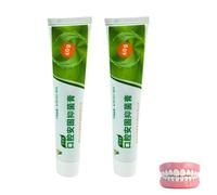 Adhésif imperméable pour prothèses dentaires, fixation extra forte pour prothèses supérieures, inférieures ou partielles, 40 g,2pcs