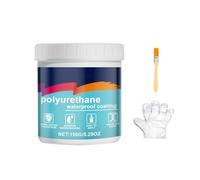Adhésif imperméable | Revêtement en polyuréthane anti-fuite | Agent invisible avec brosse et gants, agent anti-fuite invisible super fort pour le plafond de la salle de bain à la maison