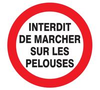 Adhesif Interdit de marcher sur les pelouses TALIAPLAST - 724257