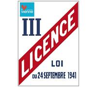 Adhésif Licence III - Personnalisable avec Le Logo de Votre Département - Vienne - 150 x 200 mm - Protection Anti-UV