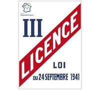 Adhésif Licence III - Personnalisable avec Le Logo de Votre Région - Région Haut de France - 150 x 200 mm - Protection Anti-UV
