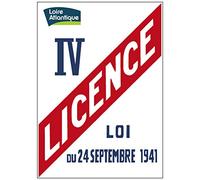 Adhésif Licence IV - Personnalisable avec Le Logo de Votre Département - Loire Atlantique - 150 x 200 mm - Protection Anti-UV