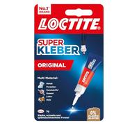 Adhésif liquide Loctite Super, 3 g d'adhésif super-puissant, temps de réponse de quelques secondes, sans solvant, résistant au lave-vaisselle, adhésif liquide pour réparation immédiate