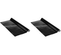 Adhésif Noir Uni, Feuille adhésive, Feuille de meubles, Feuille décorative, auto-adhésif, 45cm x 1,5m, 95µm (Stärke: 0,095 mm), Venilia 53229 (Lot de 2)