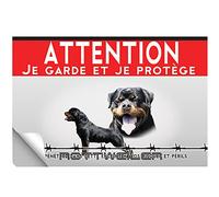 Adhésif plastifié Attention au chien chien rottweiler