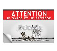 Adhésif plastifié Attention au chien dalmatien