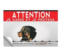 Adhésif plastifié Attention au chien rottweiler