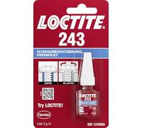 Adhésif pour boulons Loctite 243, résistance modérée, tube pliable de 5 ml.