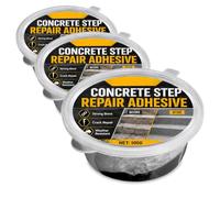 Adhésif pour la réparation de marches en béton (3pack) | Adhésif haute résistance pour la réparation de fissures dans le béton, produit de colmatage et de réparation pour béton