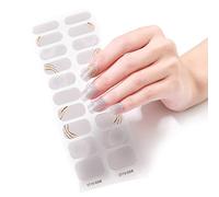 Adhésif Pour Ongles En Gel Semi-durci 20 Pointes Curseur Adhésif Longue Durée Couverture Complète Autocollants En Gel LED Lampe UV Besoin D'art