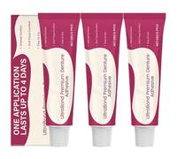 Adhésif pour prothèses dentaires, colle dentaire, fixation de prothèses dentaires (3pcs)