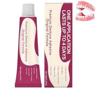 Adhésif pour prothèses dentaires Premium, Colle pour prothèses dentaires sécurisée générique,Gel adhésif puissant pour dents artificielles,Améliore l'ajustement,le confort et la stabilité (1Pièce)