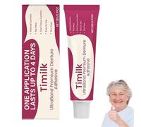 Adhésif pour prothèses dentaires Timilk Ultrabond Premium, adhésif thermoplastique pour prothèses dentaires Timilk, colle dentaire pour prothèses dentaires, maintien sûr jusqu'à 4 jours, pour (1 PCS)