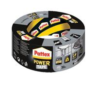 Pattex Power Tape, Ruban adhésif extra fort pour charges lourdes, Bande adhésive toilée tous supports, Rouleau adhésif étanche de 48 mm x 30 m, gris