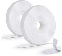 Adhésif Puissant,8m X 2cm Scratch Autocollant Double Face,Rouleau Scratch Convient Aux Fenêtres,Cadres Photo,Moustiquaires,Bricolage,2 Pcs Blanc