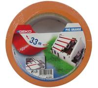 Adhésif PVC - GEKO - 75 mm x 33 m - Orange - Brillant - Multi-usages