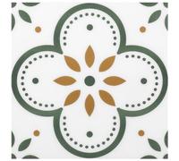 Adhésif PVC Gris Terrazzo Autocollant - Imperméable, Vinyle, Marbre - Salle de Bain, Cuisine - Vert (20x20cm)