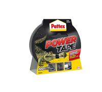 Pattex Power Tape, Ruban adhésif noir de 10m, extra fort pour charges lourdes, Bande adhésive toilée tous supports, Rouleau adhésif étanche