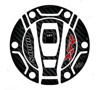 Adhésif résine 3D compatible avec bouchon réservoir essence Motorrad S 1000 XR (Carbone-Rouge)