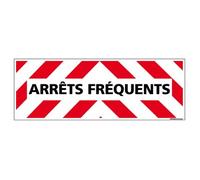 Adhésif Rétroréfléchissant - Arrêts Fréquents - Dimensions 500x150 mm - Protection Anti-UV