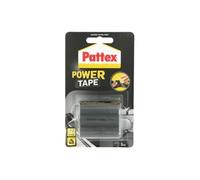 Pattex Power Tape, Ruban adhésif noir de 5m extra fort pour charges lourdes, Bande adhésive toilée tous supports, Rouleau adhésif étanche