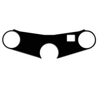 Adhésif synthétique protection fourche effet 3D, compatible avec Honda CBR 900 de 1992 à 1995. Dimensions 254,9 x 79,6 mm Noir
