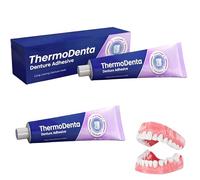 Adhésif thermodentaire pour prothèses dentaires, reliner à longue tenue sans colle, liaison sécurisée pour prothèses dentaires utilisant la technologie thermoplastique, stabilité (2 Pièce)
