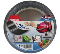 Adhésif toile - GEKO - 50 mm x 25 m - Noir - Multi-usages - Brillant