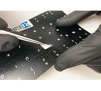 Adhésifs clavier Stickers portables noirs pour transformation Layout en Italien, autocollants 13 mm pour touches lettres, numéros et même ceux Fonction (F1, F2 ECC FN) - Rénovera votre computer!