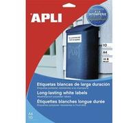 Adhésifs/étiquettes Apli Blanc 10 Volets 63,5 x 33,9 mm Blanc G