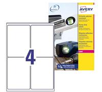 Adhésifs/étiquettes Avery L4774-8 99,1 x 139 mm 8 feuilles Blanc