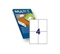 Adhésifs/étiquettes MULTI 3 105 x 148 mm Blanc 100 Volets