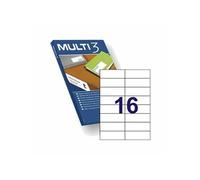 Adhésifs/étiquettes MULTI 3 4708 105 x 37mm Blanc 100 Volets 105 x 37 mm