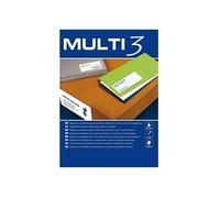 Adhésifs/étiquettes MULTI 3 70 x 50,8 mm Blanc 100 Volets