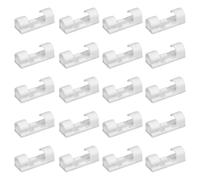 Adhesive Cable Clips - 20PCS No Drilling Cord Management Set | Self-Adhesive Wire Holders for USB Ethernet Mouse Keyboard Cables | Desktop Wire Organization Clips, ABS Cable Manager for Home Office