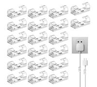 Adhesive Cable Clips - ABS Acrylic 3x1.1x0.7cm | Self Adhesive Cord Organizer, No Drill Wire Management Clips, Desktop Cable Holder, Cables Fixing Clip Set | Cables Organization Use