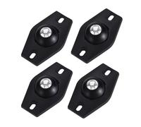 Adhesive Caster Wheels - Stick On Rollers, Swivel Ball Casters, Heavy Duty Rotating Bearing Pulleys | Self Locking Furniture Moving Wheels, Storage Bin Trash Container Mobility Support Accessories