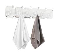 Adhesive Hooks - Rail, 2 Pack Hanging Bar For Jacket Storage, Fastening Rack With Transparent Base, Mounting Pegs For Closet, Entryway And Lavatory Waterproof Hangers