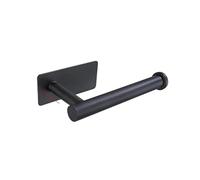 Adhesive Paper Holder Stainless Steel Brushed Stand Kitchen Bathroom Toilet Towel Roll(Black)