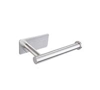 Adhesive Paper Holder Stainless Steel Brushed Stand Kitchen Bathroom Toilet Towel Roll(Silver)