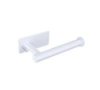 Adhesive Paper Holder Stainless Steel Brushed Stand Kitchen Bathroom Toilet Towel Roll(White)