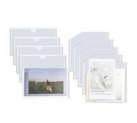 Adhesive Pockets for Planners - 10 Pack Clear Index Card Sleeves, Top Open Dustproof Storage Pouches, Self Stick Organizer for Notebook Journal Scrapbook Diary Files, Home Office Classroom Use