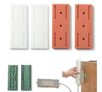 Adhesive Punch-Free Socket Holder, Self Adhesive Power Strip Holder Wall Mount Cable Management, Mountable Plug-In Socket Fixer Bracket Stand (4pcs-#5)