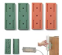 Adhesive Punch-Free Socket Holder, Self Adhesive Power Strip Holder Wall Mount Cable Management, Mountable Plug-In Socket Fixer Bracket Stand (4pcs-#2)
