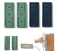 Adhesive Punch-Free Socket Holder, Self Adhesive Power Strip Holder Wall Mount Cable Management, Mountable Plug-In Socket Fixer Bracket Stand (4pcs-#4)