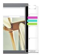 Adhesive Screen Note Holder - Transparent Acrylic 30 x 8 cm | Phone and Memo Stand for PC Office, Side Sticky Installation, Elegant Design for Men Women Daily Organisation